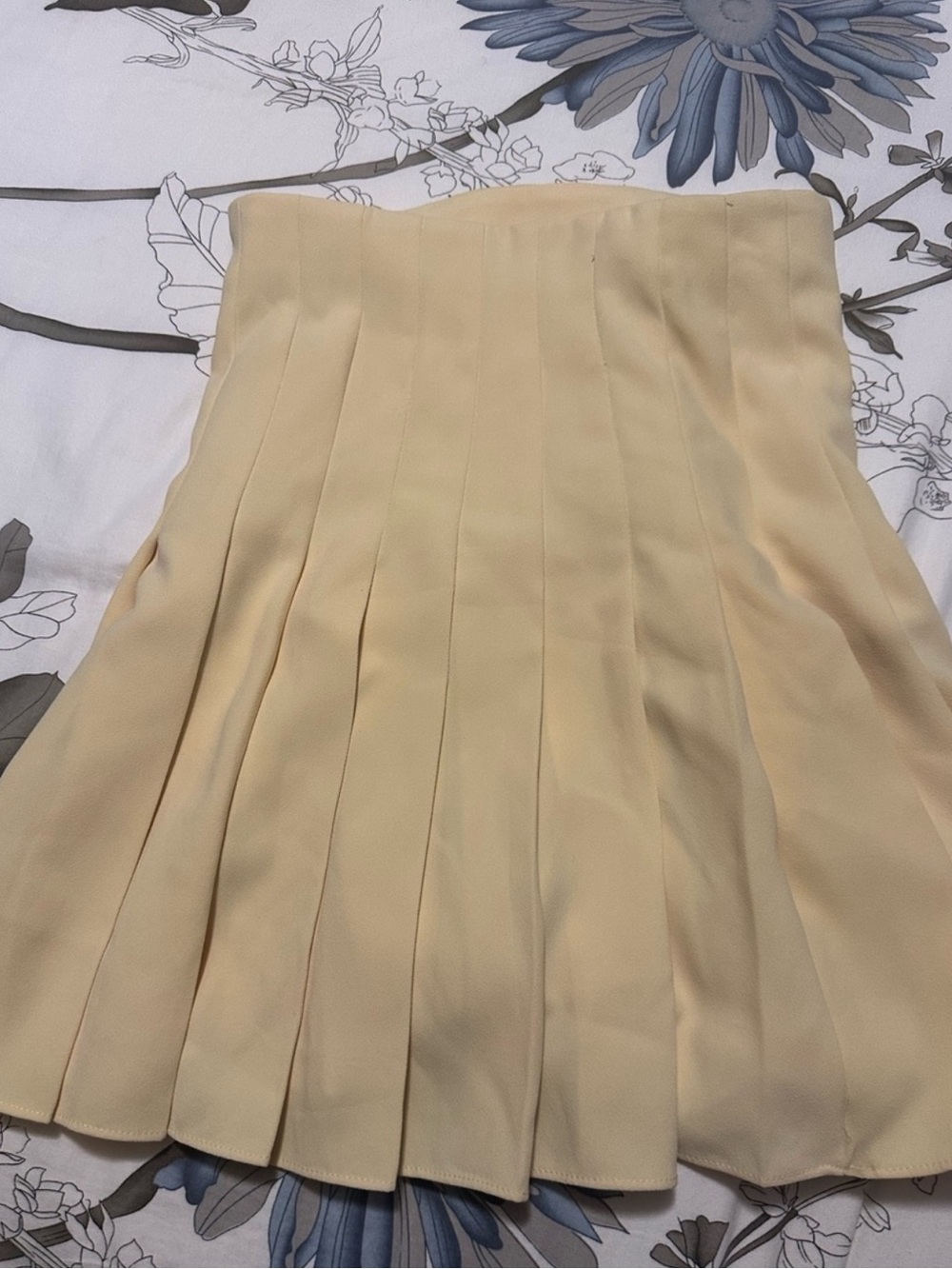 Pleated Yellow Women's Skirt Zara